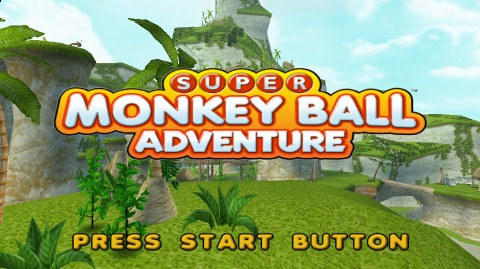 Super Monkey Ball Adventure title screen for PSP